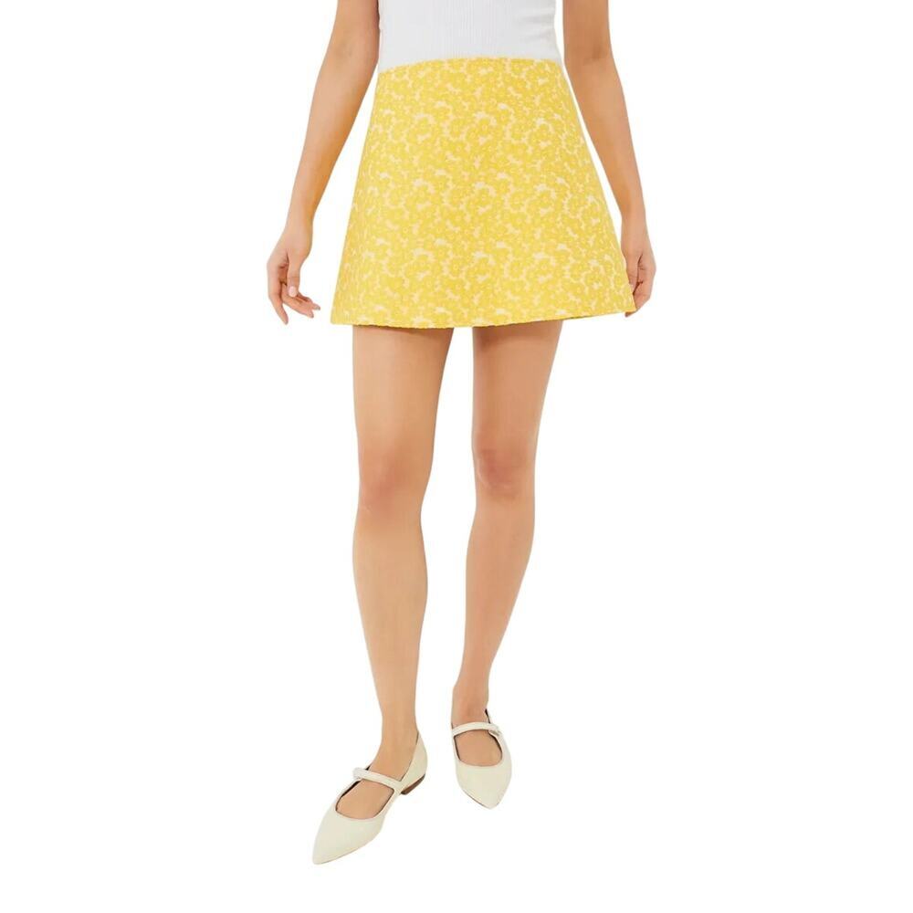 Tuckernuck Yellow Floral Mini Skirt